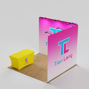 Portable EXPO triển lãm gian hàng 10 * 10ft triển lãm thương mại triển lãm hiển thị tùy chỉnh căng thẳng vải Backdrop cho triển lãm thương mại Triển Lãm Đứng - Product Image 1