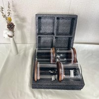 Keukenopbergers koffie thee specerijen organizer container hoge borosilicaat glazen voorraadpot houten deksel magnetronbestendig milieuvriendelijk