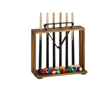 Support de <span class=keywords><strong>rangement</strong></span> pour queues de billard sur pied, 8 emplacements, présentoir en bois avec étagère de <span class=keywords><strong>rangement</strong></span> pour billes, mobilier de salle de jeux - Product Image 1