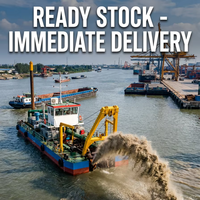 Kapal/Tongkang Angkut Pasir Baru China JM, Bucket Dredger, Cutter Suction Dredger, Mesin Diesel, Pompa Motor, Kedalaman Kerja 6m, Kecepatan 50m/jam