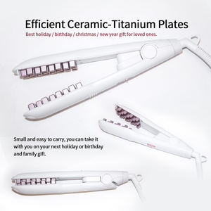 Portable Mini céramique électrique cheveux volumateur outil négatif Ion maïs moelleux <span class=keywords><strong>fer</strong></span> à friser hommes femmes racine curling baguette LED pour RV - Product Image 5