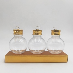 <b>50ml</b> Hanging Pendant Clear Water <b>Bottle</b> Light Bulbs Jingle Bells Christmas PlasticTransparent Balls Candy Juice Wine <b>Bottle</b> - Product Image 1