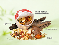 Teh Bunga Campuran Ginseng, Buah Ara Laut, Buah Monk, dan Jeruk Mandarin Bozhou untuk Kesehatan 180g Kemasan Kaleng Makanan Sehat