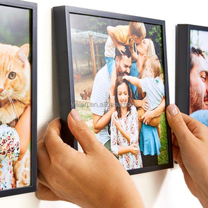 Cadres <span class=keywords><strong>photo</strong></span> adhésifs personnalisables 20x20cm (8x8 pouces) avec logo, pour cadeaux, en plastique ABS, impression numérique - Product Image 1
