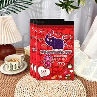 Livre d'autocollants pour la Saint-Valentin, 174 pièces, autocollants en forme d'éléphant, de singe et de cœur, pour l'artisanat, le scrapbooking et la décoration de la Saint-Valentin