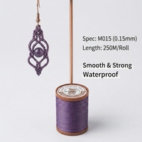 Fil de polyester ciré Nanmei Plus M15, 250 m/rouleau