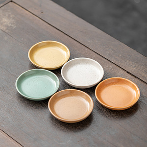 Plat à sauce soja en céramique rond en grès, design minimaliste, passe au lave-vaisselle, assiette à dessert pour fête - Product Image 2