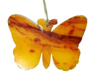 Artículo colgante de Navidad de resina con forma de mariposa amarilla, indio, hecho a mano, el más vendido - Product Image 2