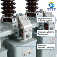 Transformador Trifásico Sumergido en Aceite de 200 KVA, 250 KVA, 315 KVA, 380V/440V/480V, Refrigeración ONAN, Estándar IEC, 50/60Hz, 100% Aluminio