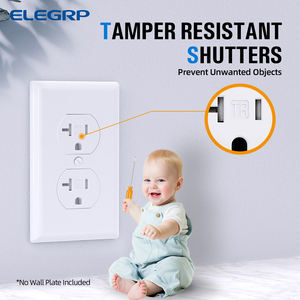 ELEGRP Paquete de 10 Receptáculos Dobles Resistentes a Manipulaciones, Tomacorriente de Pared Eléctrico de 20A 125V, Enchufe de Pared Universal de Grado <span class=keywords><strong>Residencial</strong></span> - Product Image 6