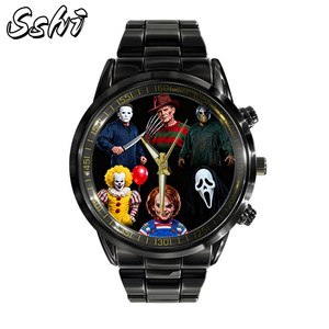 Reloj <span class=keywords><strong>de</strong></span> pulsera <span class=keywords><strong>de</strong></span> cuarzo con banda <span class=keywords><strong>de</strong></span> acero a la moda para hombre, hecho a medida, serie <span class=keywords><strong>de</strong></span> películas <span class=keywords><strong>de</strong></span> <span class=keywords><strong>terror</strong></span>, personaje periférico para aleación <span class=keywords><strong>de</strong></span> comercio exterior - Product Image 2