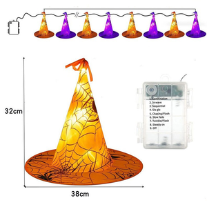 Nuevo Sombrero de Bruja de Halloween con Luz LED, Decoración de Terror, Luz Colgante para el Festival de los Fantasmas - Product Image 3