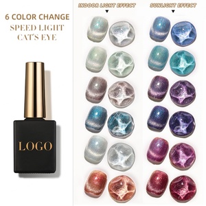 JTING – Collection de vernis à ongles gel UV effet œil de chat, 6 couleurs, à changement de couleur, à vitesse variable, pour nail art – Meilleures ventes - Product Image 1