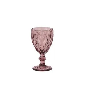 Vendita all'ingrosso di fantasia di colore viola ristorante antico calici dell'annata di colore bicchieri di vino set