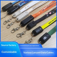Câble de données BJC trois-en-un avec cordon, connecteurs Micro USB/Type-C pour iPhone – Chargement et transfert de données, conducteur en cuivre pur