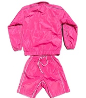 Ensemble deux pièces personnalisé pour homme 2026 – Survêtement coupe-vent et short réfléchissant en nylon avec fermeture éclair