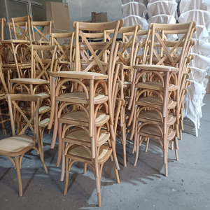 Silla de Madera con Respaldo Cruzado, Nuevo Diseño, para Hotel, Sala de Estar, Banquete, Cafetería, Comedor, Bodas, Fiestas, Restaurante - Product Image 6