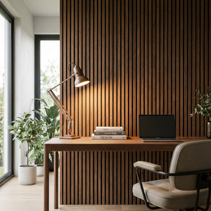 Panneau acoustique en bois intérieur personnalisable, couleur noire, placage de bois <span class=keywords><strong>ardoise</strong></span>, revêtement acoustique Akupanel pour chambres - Product Image 5