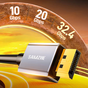 <span class=keywords><strong>Cable</strong></span> SAMZHE DP1.4 8K/4K <span class=keywords><strong>DisplayPort</strong></span> a Monitor 2K/240Hz, <span class=keywords><strong>Cable</strong></span> de Conexión para Juegos y Deportes Electrónicos, Diámetro Exterior de 7.3 mm, Compatible con DP <span class=keywords><strong>1.2</strong></span> - Product Image 4