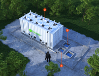 Système de traitement des eaux usées par procédé biologique en conteneur, capacité 60-120m/jour, inodore, entretien facile, pour collectivités et hôtels