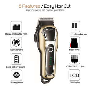Cortadora de Pelo Eléctrica <span class=keywords><strong>SURKER</strong></span> de Alta Potencia para Hombre, Recortadora de Pelo con Pantalla LCD - Product Image 5