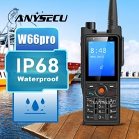 Anysecu W66pro 4W DMR W66pro Talkie-walkie analogique double mode NFC IP68 Smartphone Android Radio DMR et POC 4G LTE Zello/Realptt