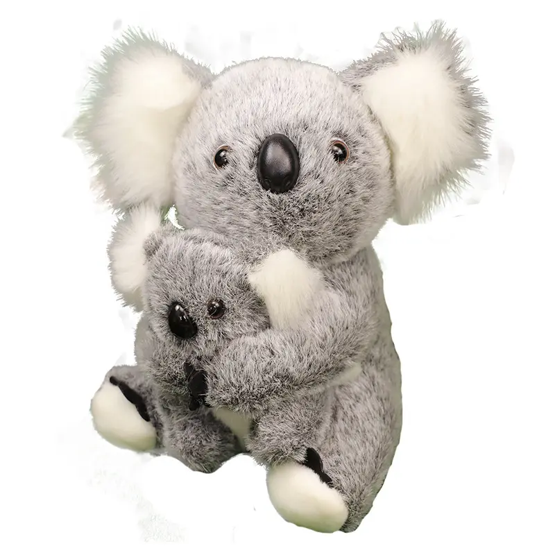M1399 Stuffed Animal Doll Gray White Kangaroo Koala Plush Toy