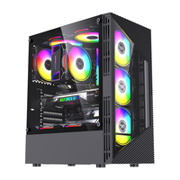 Offre Spéciale Boîtier PC Gaming USB3.0 ATX, Châssis Ordinateur de Bureau Vue Intégrale pour Gamer avec Ventilateur