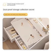 Coiffeuse moderne pour chambre à coucher, table de maquillage simple avec miroir, rangement multifonctionnel pour petit appartement
