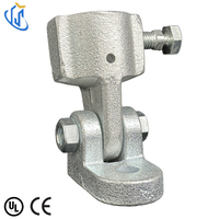 Connecteur Sismique d'Attache Structurelle en Fonte Ductile Robuste Certifié UL et CE pour Support de Tuyauterie Industrielle