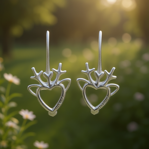 E4331 Orecchini pendenti a forma di cuore in oro bianco con gioielli religiosi da donna, regalo di moda - Product Image 2