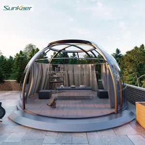 Livraison rapide en aluminium polycarbonate verre étanche boîtier extérieur tentes Igloo maison pour pool house dôme <span class=keywords><strong>piscine</strong></span> - Product Image 2
