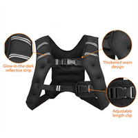 Gilet lesté en néoprène de 3 kg/5 kg/8 kg/10 kg avec billes en acier et poche intégrée