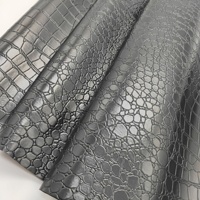Cuir synthétique PVC en stock, motifs crocodile, résistant à l'abrasion, avec support en tissu bouclé, épaisseur 0,8 mm, largeur 54/55 pouces, pour sacs à main