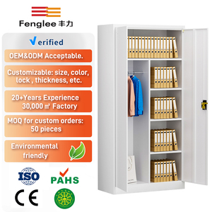 Armoire métallique moderne en acier, 0,14 m³, assemblage en 10 minutes, meuble de bureau en kit, classeur pour chambre, atelier, salle de sport - Product Image 1