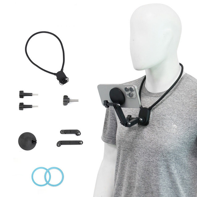 Adjustable Strong Magnetic PVC Action Camera Mount with Quick Release Neck Strap for //Insta360