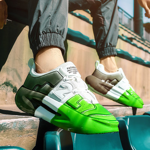 Zapatos de Moda Otoñales, Estilo Europeo, Pintados con Spray, Color Block, Zapatos de Hombre con Suela Gruesa y Plataforma Alta - Product Image 4