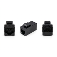 Connecteur Ethernet RJ45 Gigabit Cat6 Keystone Jack Noir pour Boîtier PC, Module Réseau Haute Vitesse UTP, Prise Femelle, Câble 1 Gbit/s 250 V