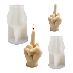 3D Large Size DIY Finger Shape Mould Soap Mold Silicone <strong>Fun</strong> Despised Gesture <strong>Candle</strong> Molds for <strong>Candle</strong> Making - Product Image 5