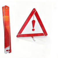 Miroir de sécurité réfléchissant pliable d'urgence, outil, panneau de signalisation LED pour voiture, panneau triangulaire de signalisation routière réfléchissant