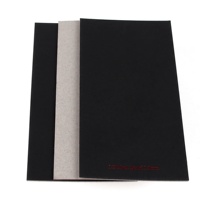 Papier épais et solide en pâte mixte anti-ondulation pour emballage cadeau, non couché, très demandé, noir d'un côté avec dos gris