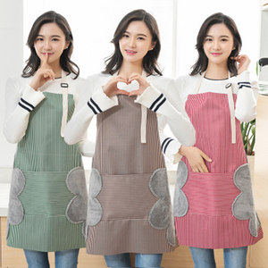 Striped <b>Apron</b> One Size Sleeveless Waterproof For Cooking <b>Kitchen</b> Use Oil Resistant Fashion <b>Apron</b> Set - Product Image 1