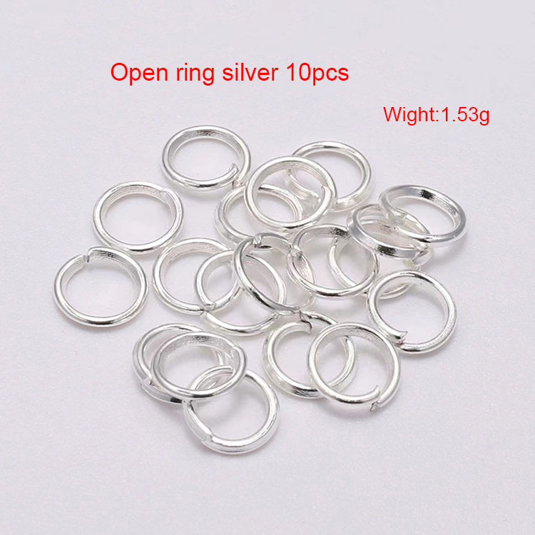 Bague ouverte argent 10pcs