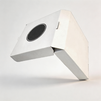 Boîte à pizza jetable en carton blanc pliable et robuste SP3245, prête pour l'impression de marque, pour la restauration rapide