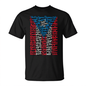 Camiseta retro vintage con bandera de Puerto Rico, ciudades y pueblos, unisex para adultos, 100% algodón - Product Image 2