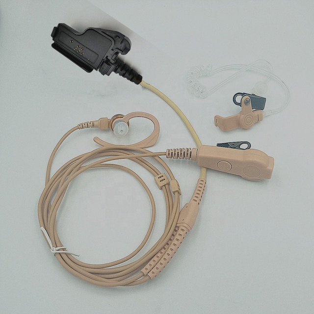 Acoustic Tube Earpiece Surveillance Headset Beige Earphones for Motorola Radio XTS1500 XTS2500 XTS3000 XTS3500 XTS5000 MT1500