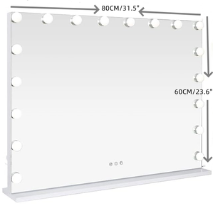 Mit 18 dimm baren Glühbirnen Großer Kosmetik spiegel - Product Image 2