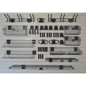 متجر ملابس JH-Mech أبيض 6 كرات مربعة إطار أنابيب قائمة بذاتها متعددة يعرض الملابس Slatwall ملحقات المرآب - Product Image 6