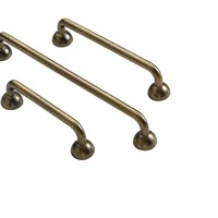 Poignées de porte et poignées de meubles personnalisées en alliage de zinc, style simple, cuivre brossé, nickel brossé, bronze antique, couleur argent