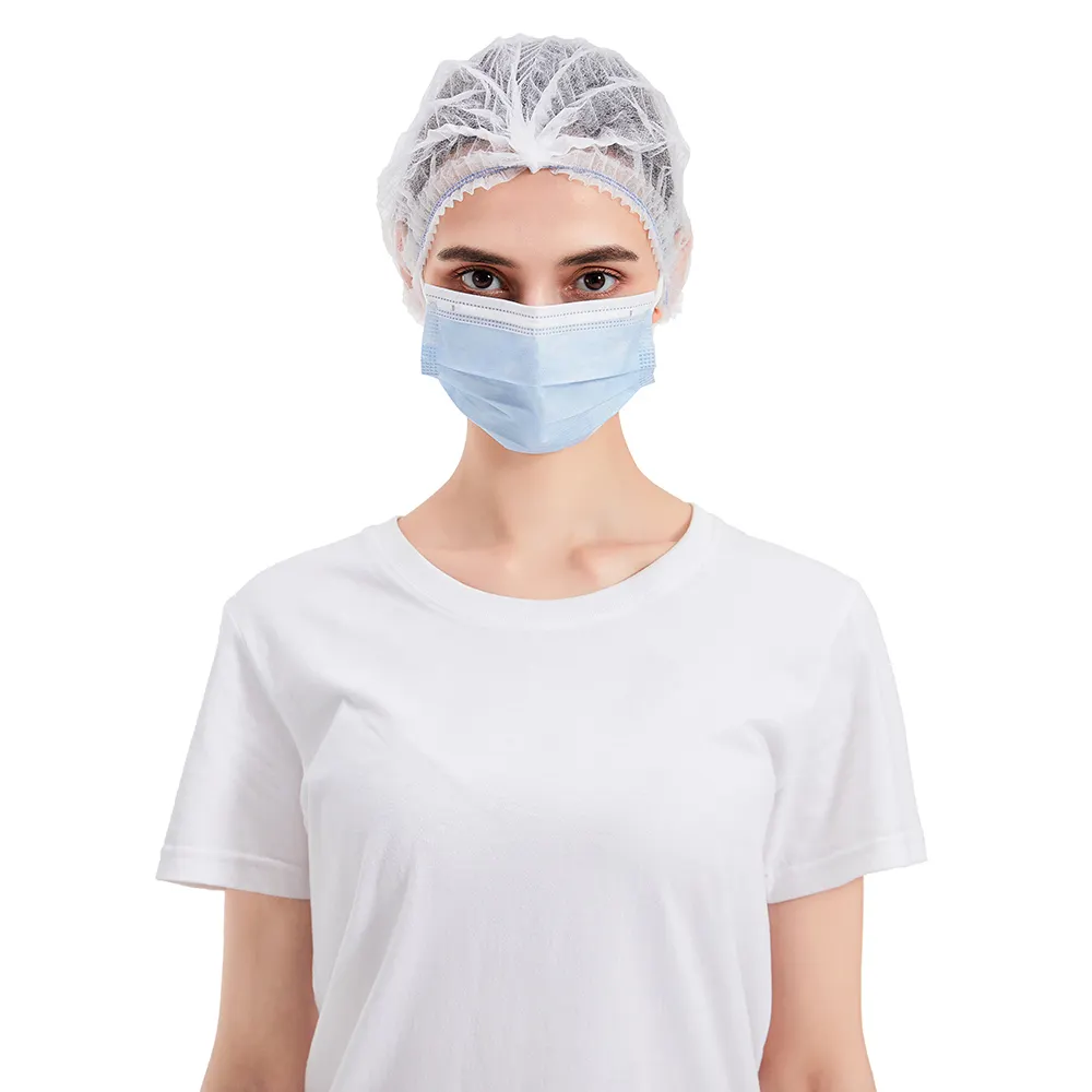 custom logo face mask Masker 3 Ply Type Ii Blue Nose Non Woven Sergical Medical Face Mask Maker Surgical Earloop disposable
